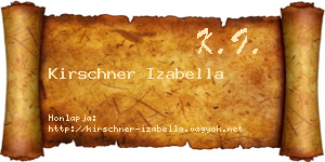 Kirschner Izabella névjegykártya